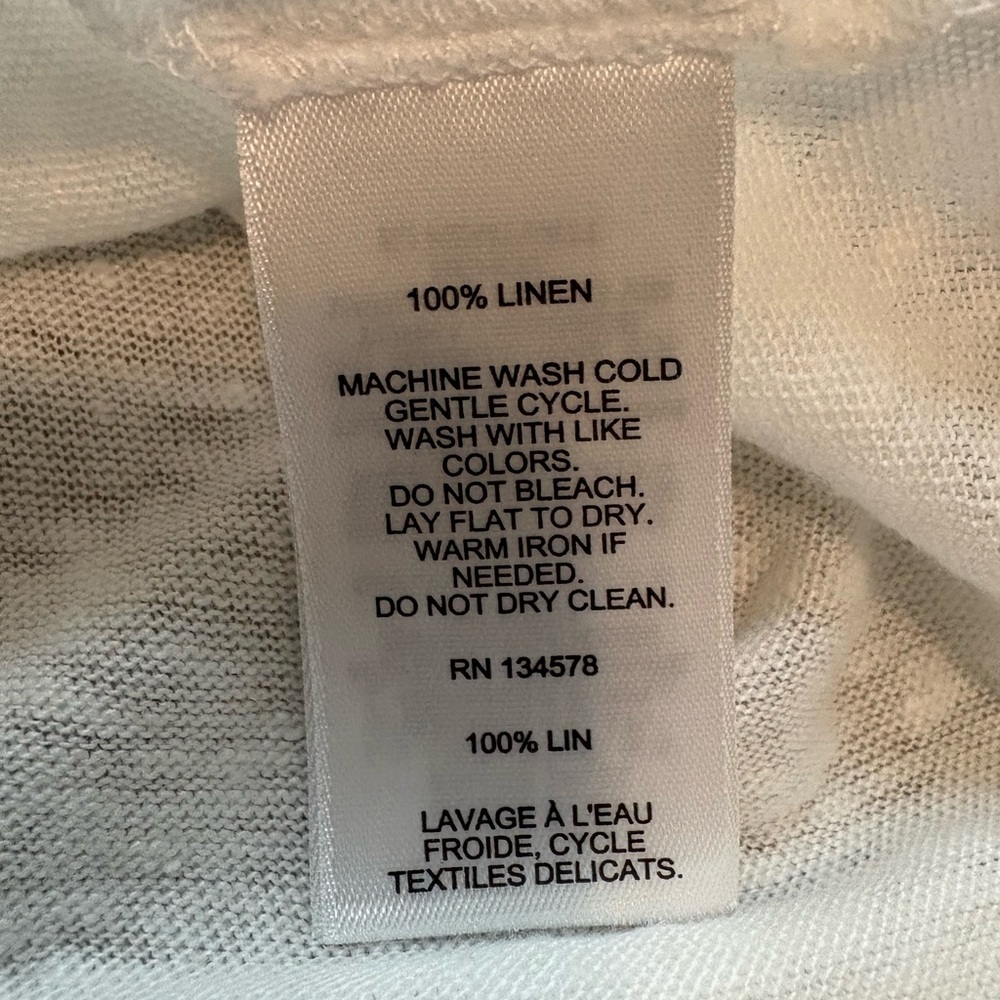 Vineyard Vines Linen White Short Sleeve Tee, Sz Small Unused - Picture 8 of 8